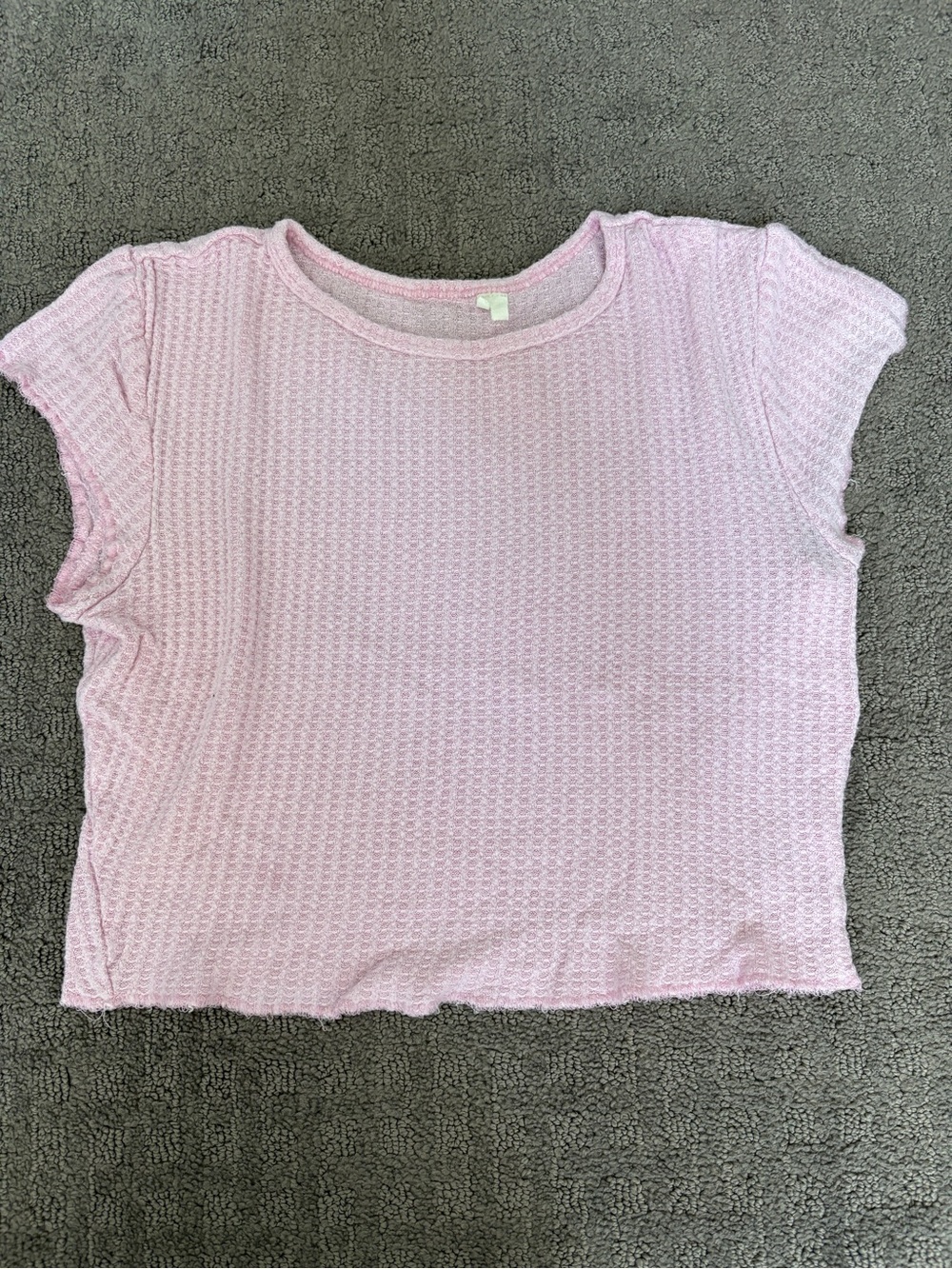 PacSun Light Pink Waffle Knit Crop Top